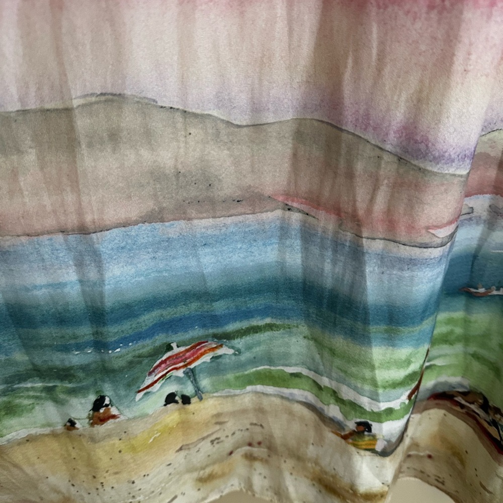 Multicolor Tie-Dye Maxi Skirt Beach Print - Picture 3 of 3
